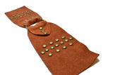Studded Suede Belt Rusty Orange 16 x 3.63