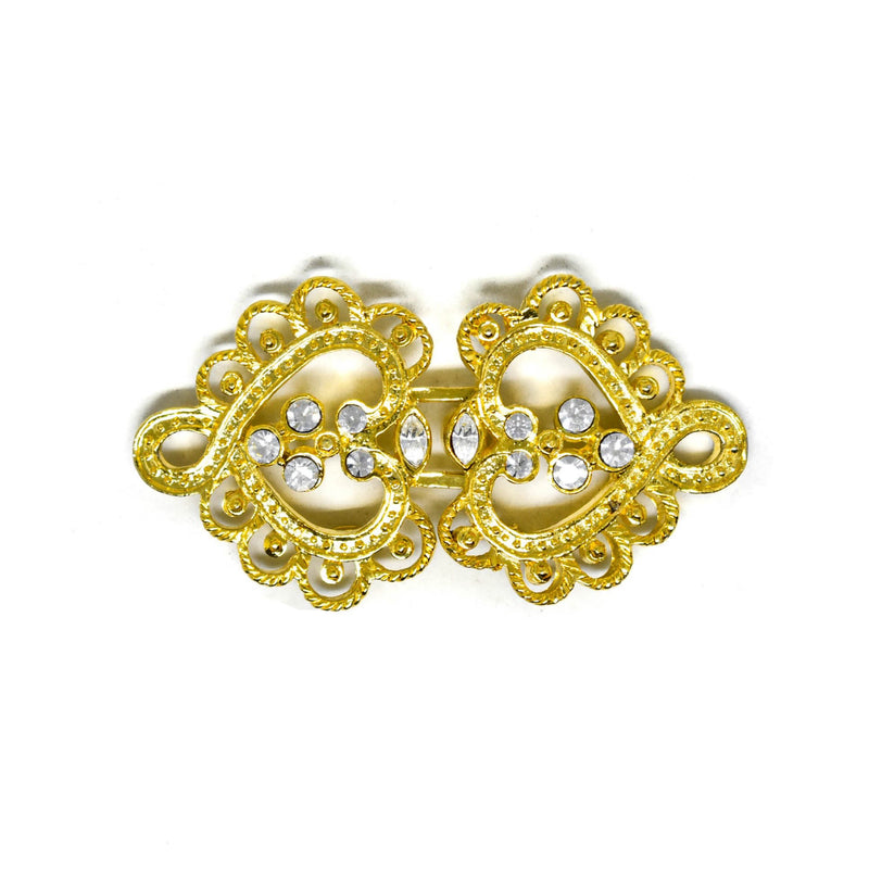 Rhinestone Metal Loop Closure