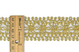 Crochet Lace Trim Metallic Gold 1.40"