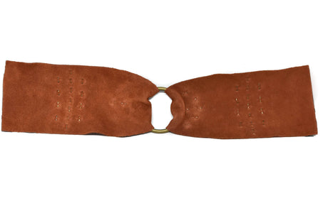 Studded Suede Belt Rusty Orange 16 x 3.63