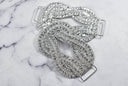Rhinestone Connector Applique Knotted Clear 4.50 x 2.50