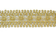 Crochet Lace Trim Metallic Gold 1.40"