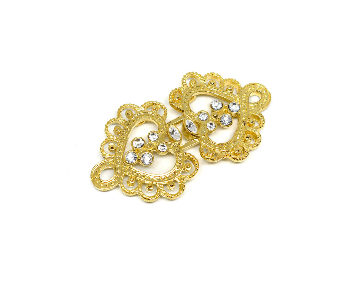Rhinestone Metal Loop Closure