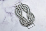 Rhinestone Connector Applique Knotted Clear 4.50 x 2.50