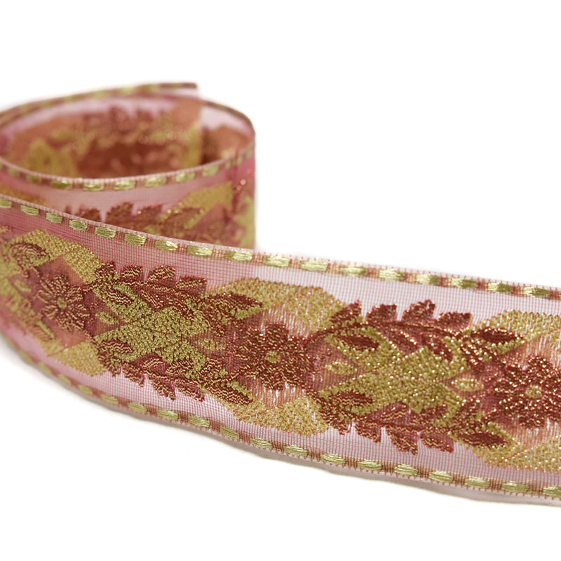 Jacquard Ribbon Floral 2.25"
