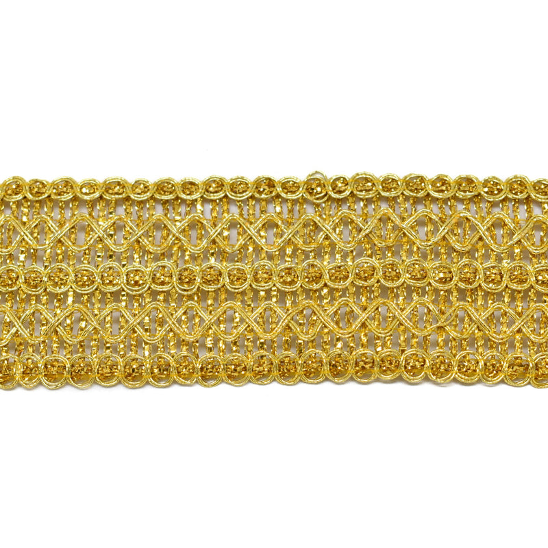 Metallic Gold Sari Border Trim 1.90"