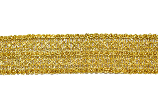 Metallic Gold Sari Border Trim 1.90"