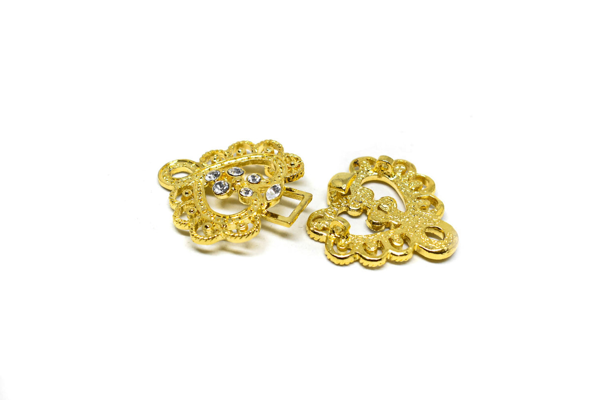 Rhinestone Metal Loop Closure