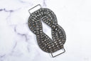 Rhinestone Connector Applique Knotted Clear 4.50 x 2.50