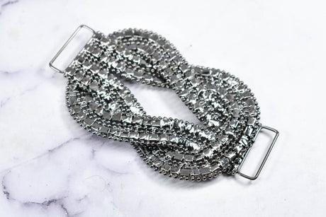 Rhinestone Connector Applique Knotted Clear 4.50 x 2.50