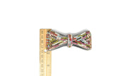 Rhinestone Bow Multi-Color 4 x 1.75