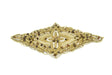 Beaded Rhinestone Applique Gold Silver