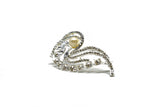 Rhinestone Pin Brooch Pearl 3 x 2.50
