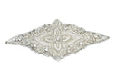 Beaded Rhinestone Applique Gold Silver