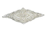 Beaded Rhinestone Applique Gold Silver
