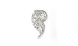 Rhinestone Pin Brooch Pearl 3 x 2.50