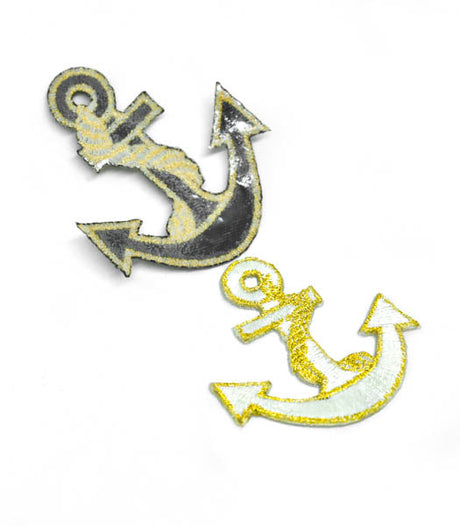 Embroidered Anchor Iron-On Patch 2" x 1.2"
