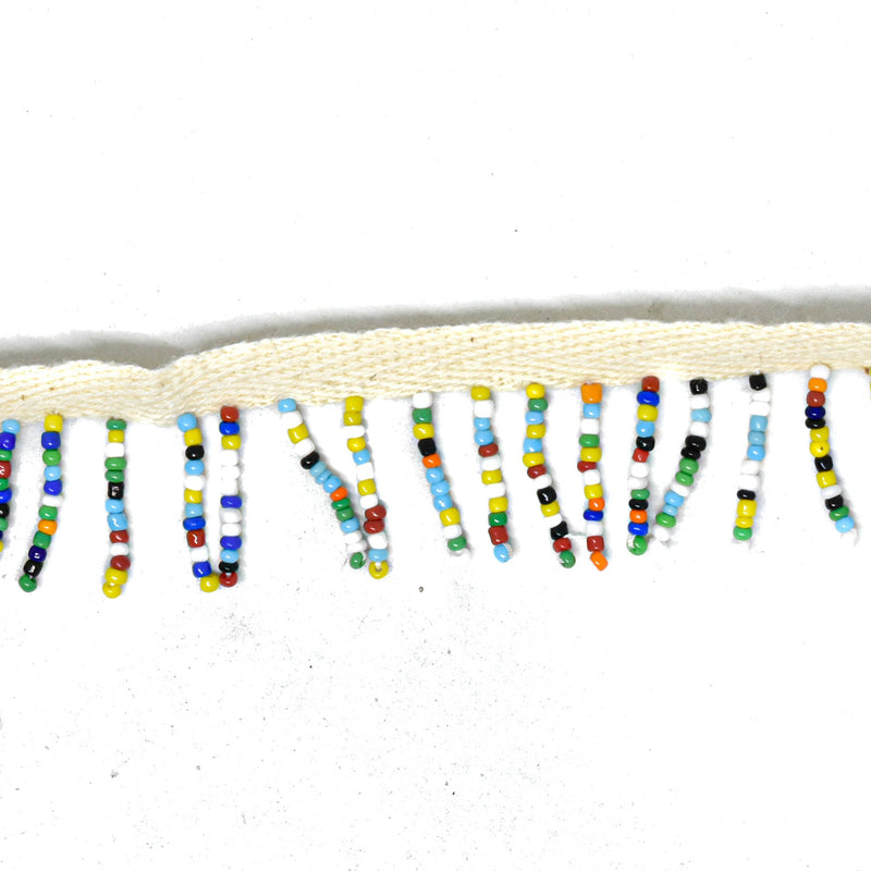 Beaded Fringe Trim Multi-Color 1"