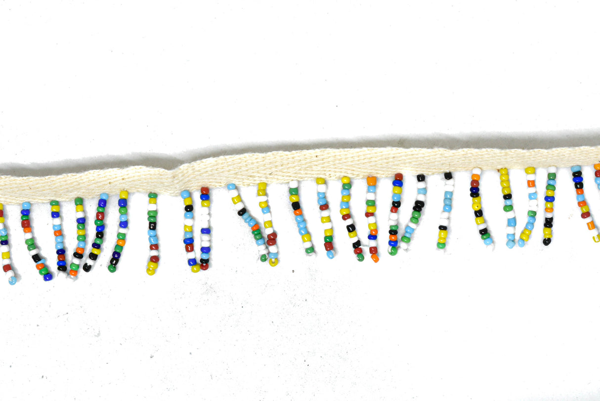Beaded Fringe Trim Multi-Color 1"