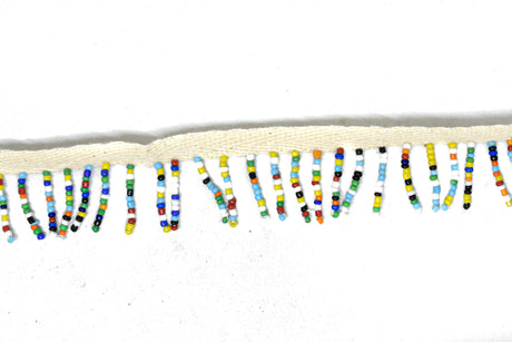 Beaded Fringe Trim Multi-Color 1"