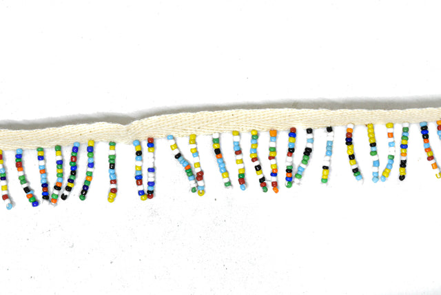 Beaded Fringe Trim Multi-Color 1"