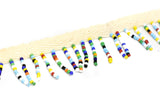 Beaded Fringe Trim Multi-Color 1"