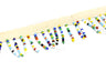 Beaded Fringe Trim Multi-Color 1"