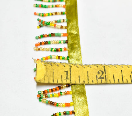 Beaded Fringe Trim Multi-Color 1"