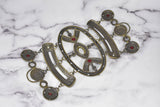 Jeweled Bronze Buckle Decorative 8 1/2 x 4 1/2