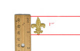Embroidered Fleur De Lis Patch Metallic Gold