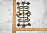 Jeweled Bronze Buckle Decorative 8 1/2 x 4 1/2
