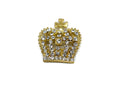 Rhinestone Crown Brooch Gold Silver