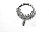 Rhinestone Ribbon Slider Shiny Silver 3.75 x 4.50