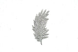 Feather Rhinestone Brooch