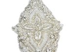 Beaded Rhinestone Applique Gold Silver