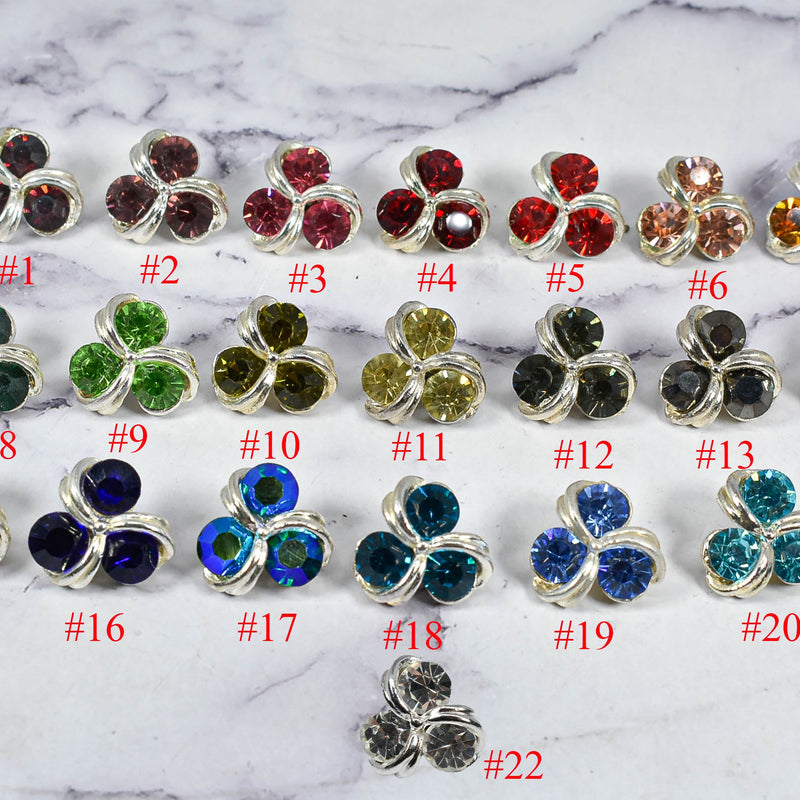 Rhinestone Buttons 0.75" Gold