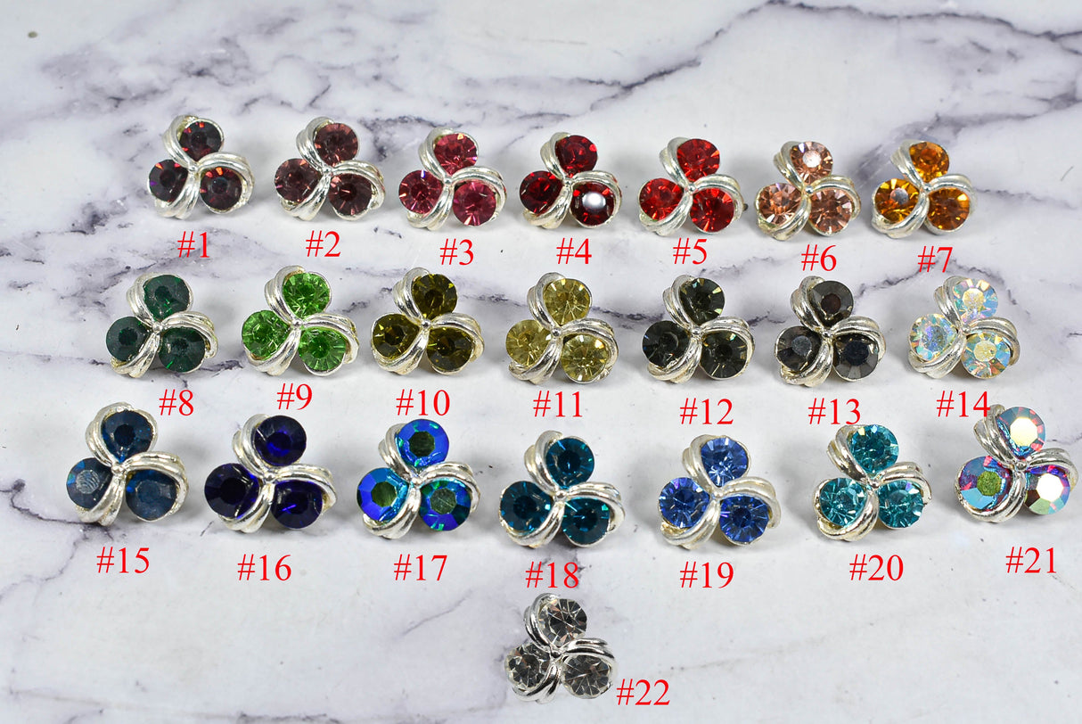 Rhinestone Buttons 0.75" Gold