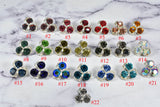 Rhinestone Buttons 0.75" Gold