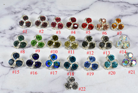 Rhinestone Buttons 0.75" Gold