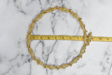 Rhinestone Alligator Necklace Buckle Set Gold