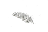 Feather Rhinestone Brooch