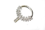 Rhinestone Ribbon Slider Shiny Silver 3.75 x 4.50