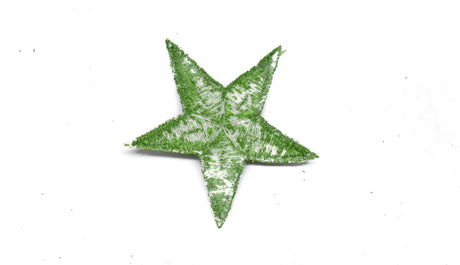 Embroidered Star Applique Green Iron-On 1.75"