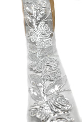 Metallic Rose Organza Trim 1 Inch