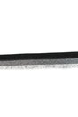 Metallic Silver Fringe Trim Black 0.88"
