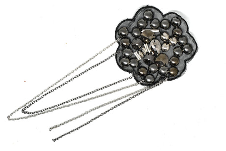 Beaded Epaulet Flower Studded Chain