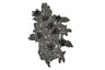 Floral Applique Rhinestone Beaded Brown
