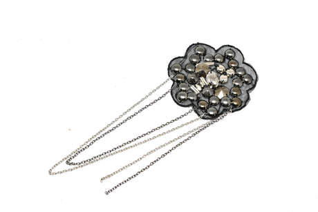 Beaded Epaulet Flower Studded Chain