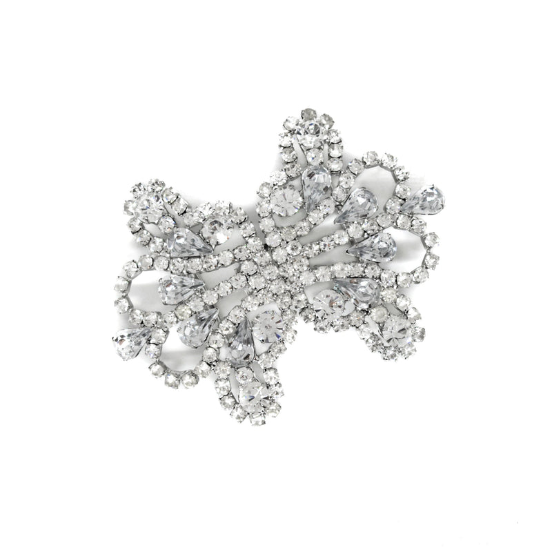 Rhinestone Connector Closure Silver