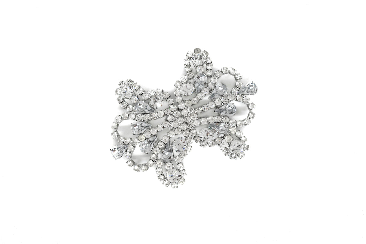 Rhinestone Connector Closure Silver